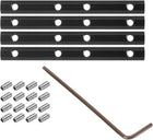 4pcs 20 Series Straight Line Connector 4 Inch with M6 Mounting Screws and Wrench Corner Bracket for T/V Slot 2020 Series Carbon Steel Extrusion Profile, Black