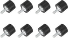 M5 Thread Rubber Mounts, Vibration Isolators, Cylindrical Shock Absorber with Studs 20 x 15mm 8pcs