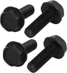 4 Pcs Metallic M6x17mm Left Hand Thread Screw Black for Cutting Machine