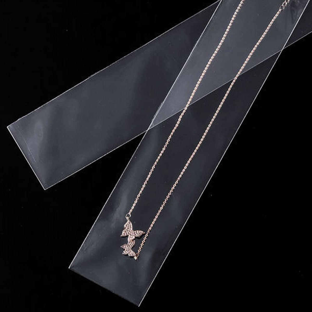 3" x 15" Uzun Plastik Torbalar ile Asma Delik, 100 Adet