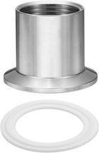316 Stainless Steel Sanitary Pipe Fitting 1" PT Female Thread to 1.5" Tri Cover 50mm Ferrule OD with PTFE Gaskets for Food, Beverage, Dairy, Beer and Fine Chemical Industries