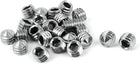 M6 x 5mm Cone Point Hex Socket Set Grub Screw Silver Tone 25 Pcs