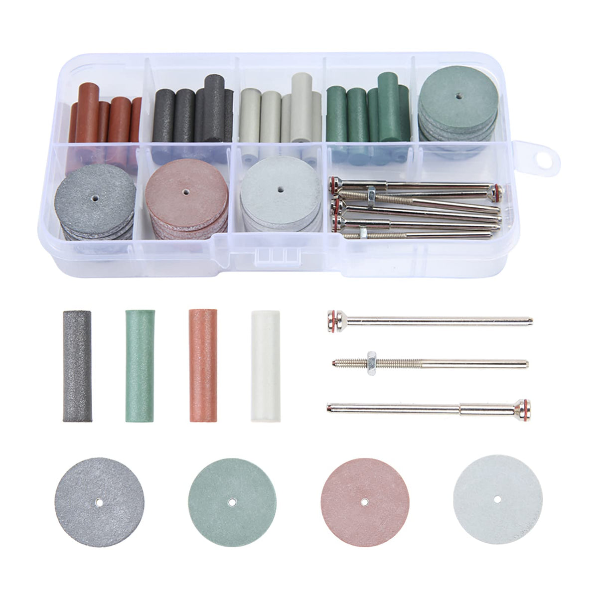 Kit di 46 pezzi di lame per lucidatura in silicone, assortimento per laboratorio rotativo manuale
