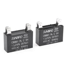 a13070900ux1317 2 Piece 450V 1.2uF 4-pin Rectangle Air Conditioner Washing Machine Capacitor, 1.65" Width, 1.42" Length