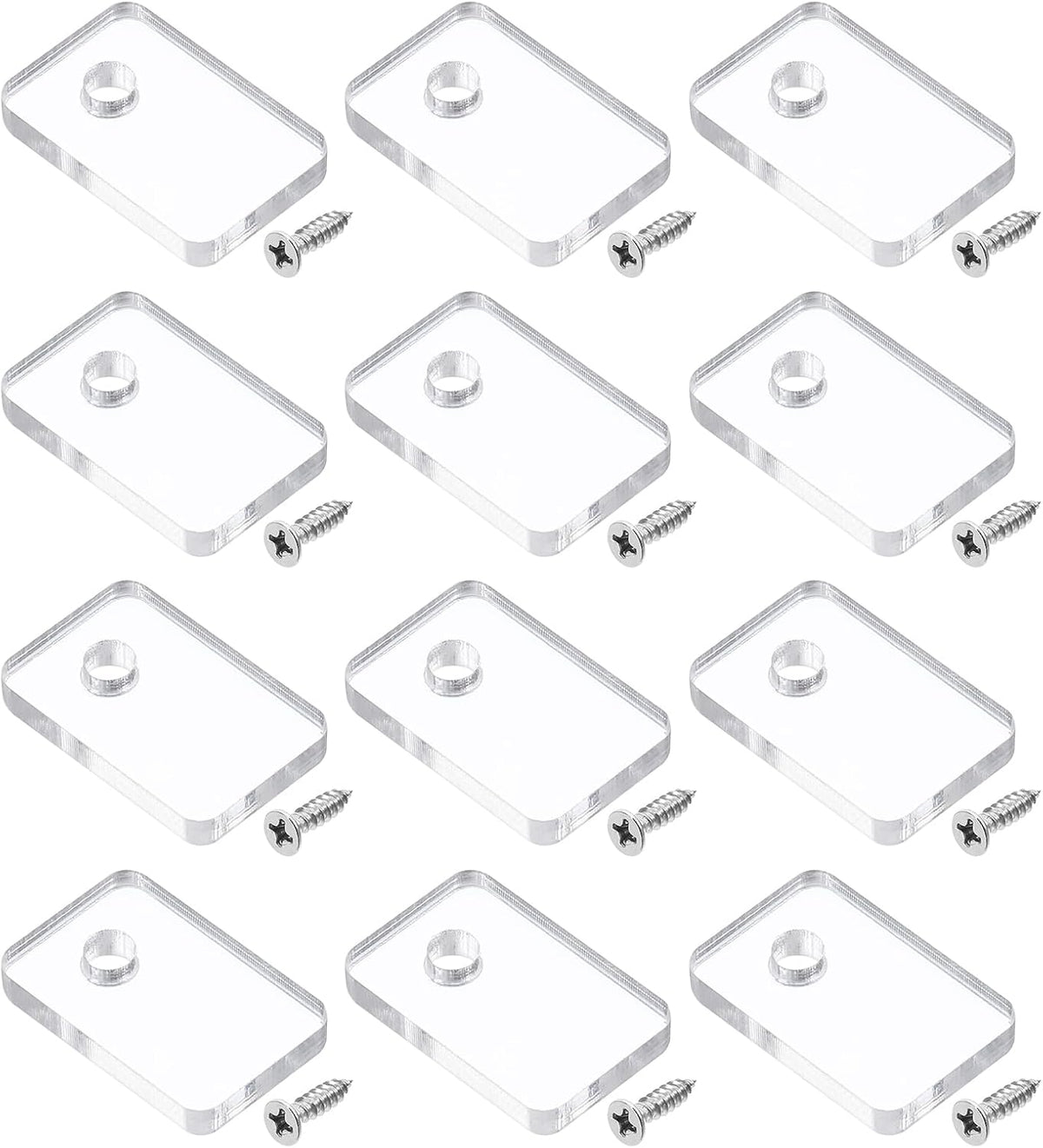 12 Set Acrylic Corner Bracket, Square Corner Connector,20x13x3mm Joint Hanger Brace Brackets Transparent for DIY Display Box