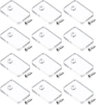 12 Set Acrylic Corner Bracket, Square Corner Connector,20x13x3mm Joint Hanger Brace Brackets Transparent for DIY Display Box
