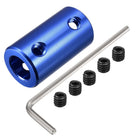 8mm to 8mm Bore Rigid Coupling Set Screw L25XD14 Aluminum Alloy,Shaft Coupler Connector,Motor Accessories,Blue w Wrench