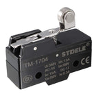 TM-1704 SPDT 1NO+1NC Panel Mount Short Hinge Roller Lever Type Micro Limit Switch Screw Terminals