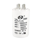 CBB60 Run Capacitor 25uF 450V AC Double Insert 50/60Hz Cylinder 73x44mm White for Air Compressor Water Pump Motor