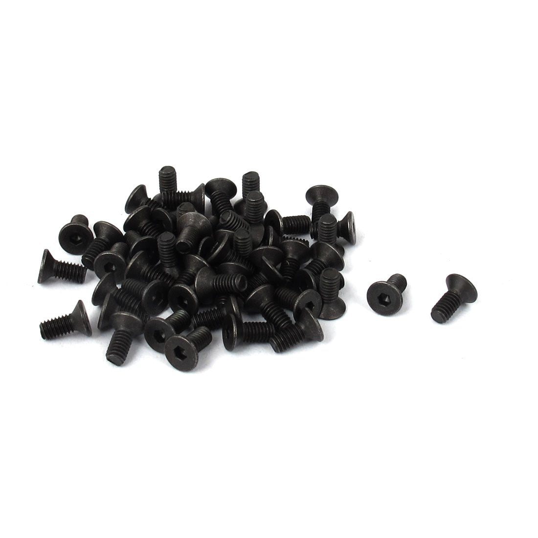M2.5x6mm Carbon Steel Countersunk Head Hex Socket Screw 50pcs