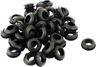 50pcs 8mm Inner Dia Black Rubber Electrical Round Wire Grommets Gasket