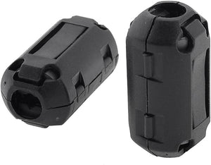 2 Pieces RFI EMI Noise Reduce Ferrite Core Filter Black Cable Clip for 6mm Diameter Cable