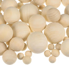 122pcs Assorted Sizes Wood Balls 10mm 12mm 20mm 25mm 30mm Unfinished Solid Wooden Spheres, Small Natural Craft Balls for DIY Craft Projects Art Ornaments