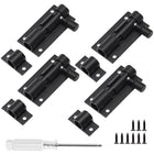 LinkMejor 2 Inch Slide Bolt Latch Lock, 4 Pack, Black