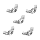 M10 Wing Nuts, Stainless Steel 304 Fasteners Parts Hurrican Screws Hand Twist Tighten Ear Butterfly Nut, 5pcs