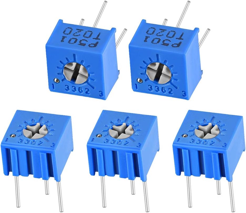 3362 Trimmer Potentiometer 500R Ohm Top Adjustment Horizontal Variable Resistors 5Pcs
