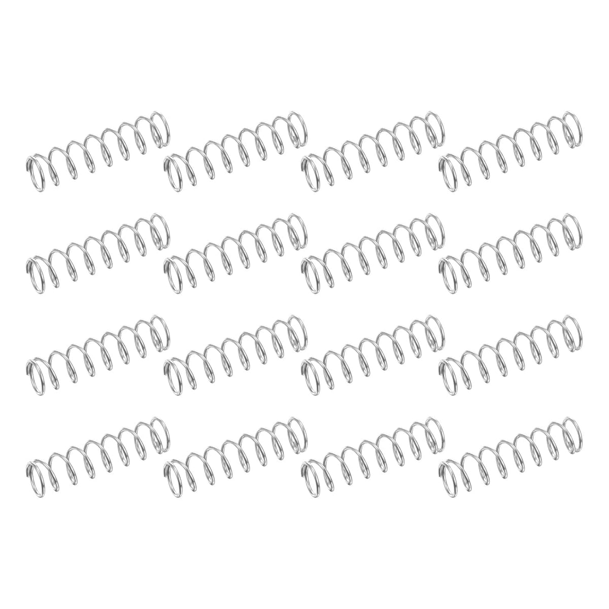 50Pcs 304 Stainless Steel Compression Springs, 0.3mm x 4mm x 15mm Small & Tiny Pen Spring for Home Repair & DIY, Workshop & Industrial Use, (Silver Tone)