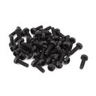 M2 x 6mm Nylon Phillips Cross Pan Head Machine Screws Black 50 PCS