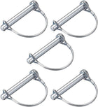 Shaft Locking Pin - 9.5mm x 65mm Coupler Pin for Farm Trailers Wagons Lawn Garden in Arch Round 5Pcs