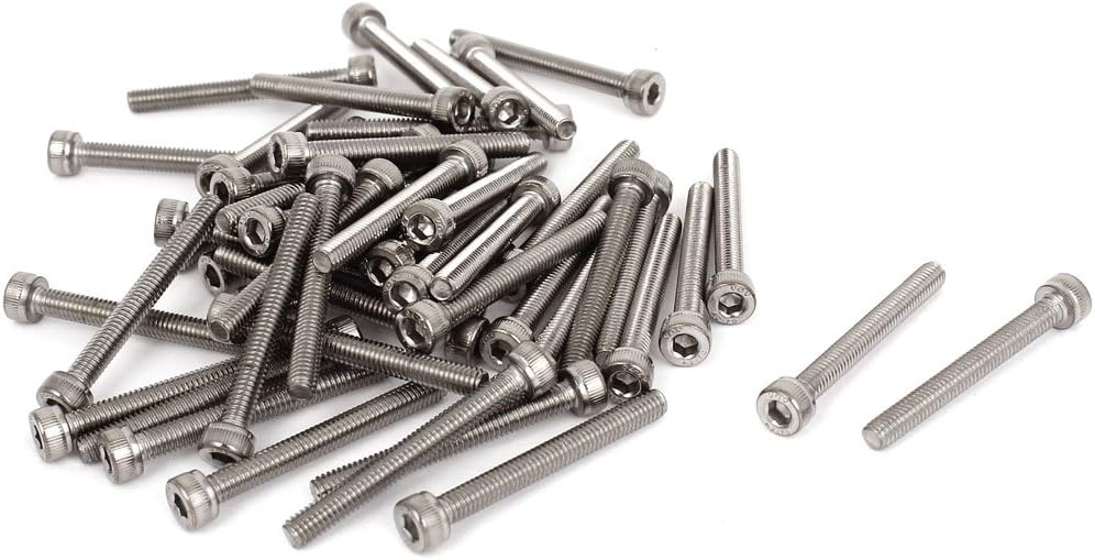 M4x35mm Hex Socket Cap Head Key Stainless Steel Screws Bolts 50 Pcs