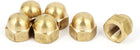 Hex Cap Nuts - 6Pcs M12 Dome Nuts Brass Hexagon Decorative Cap Nut for Screws Bolts Brass Tone