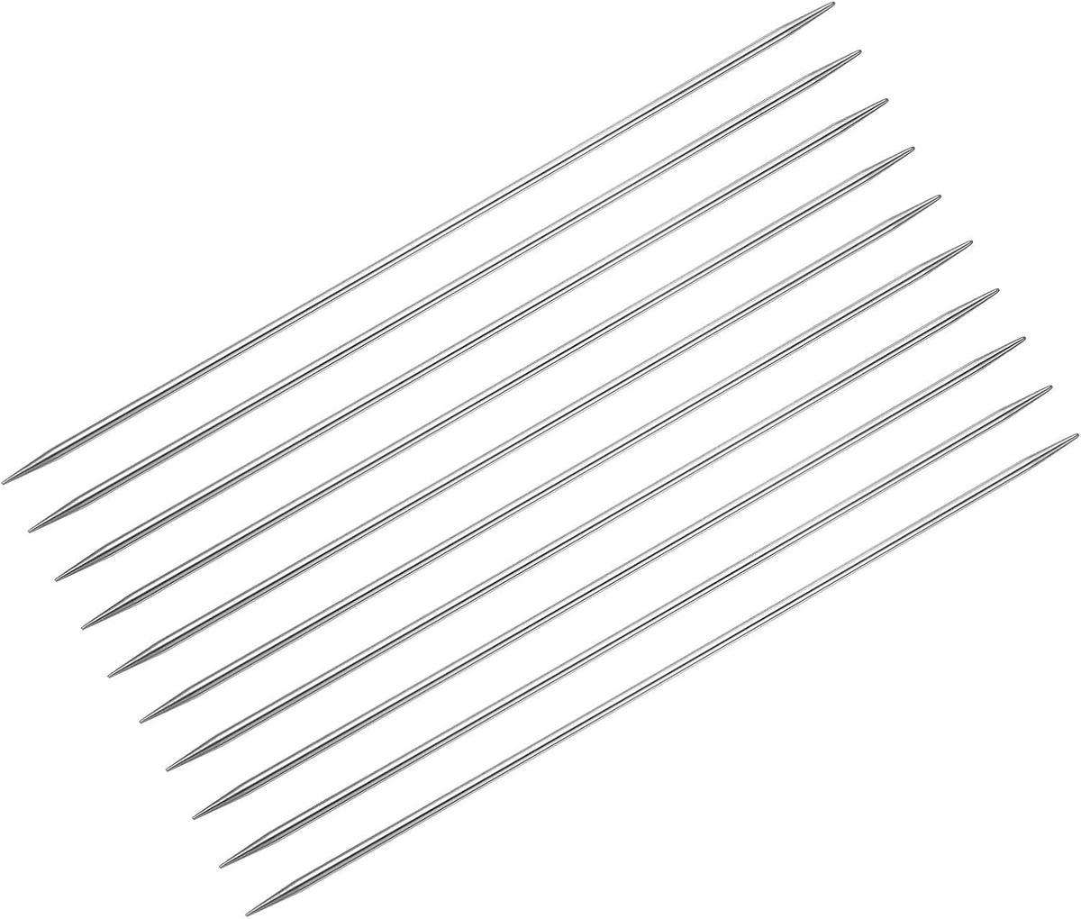 10Pcs Knitting Needle 3.0mm Diameter 7.87 Inches Length Stainless Steel Double Pointed Sweater Stitching Needles for Handmade Projects DIY Knitting