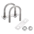 2 Set 1-5/16" Inner Wide Round U Bolts, 2-3/8" Length 304 Stainless Steel U-Bolts with Flange Hexagon Nuts, Frame Plates for Trailer, Automotive, (33mm W x 60.2mm L)