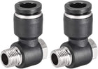 Pneumatic Push to Connect Tube Fitting 8mm Tube to 1/8PT Male Thread Elbow 2Pcs