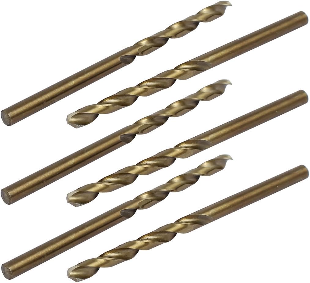 4.3mm Drilling Dia HSS Cobalt Metric Spiral Twist Drill Bit Rotary Tool 6pcs