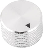 Aluminum Alloy Cap Knurled Button Potentiometer Control Knob 25mm x 15mm Silver Tone