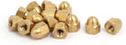 15pcs M6 Female Thread Nut DIN1587 Dome Cap Head Hex Brass Tone