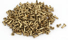 LinkMejor 500pcs M2x5mm Brass Plated Metal Hollow Eyelets Rivets Gold Tone
