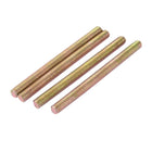1.25mm Pitch M8 x 100mm Male Threaded Rod Bar Bronze Tone 4 Pcs