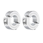 2Pcs Double Split Clamp-On Shaft Collar for 3/4" Shaft, Two-Piece Clamping Collar 1-1/2" OD, 1/2" Thickness, Aluminum Alloy Set Screw Split Collar Clamp