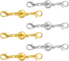 6Pcs Jewelry Clasps, 40mm Ball Clasps Locking Closures with Lobster Clasps for Bracelet Necklace DIY Making Wedding Jewelry Accessories (Silver, Gold)