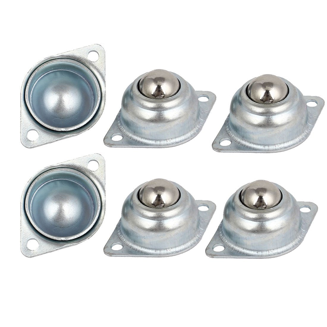 6pcs 48mmx32mm Flange Mount Conveyor Roller Ball Bearings Transfer Units