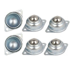 6pcs 48mmx32mm Flange Mount Conveyor Roller Ball Bearings Transfer Units
