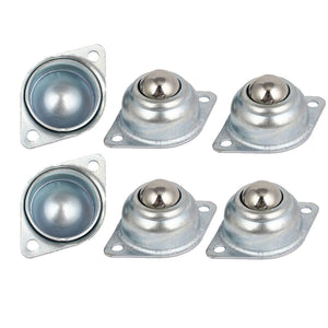 6pcs 48mmx32mm Flange Mount Conveyor Roller Ball Bearings Transfer Units