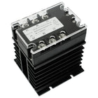 Control 5V - 32V Load Three Phase SSR Solid State Relay with Heat Sink, DC, AC, 380V, 25 Amp