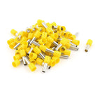 Crimp Wire End Insulated Bootlace Ferrule Terminal with 100 Piece, 10 mm, Yellow