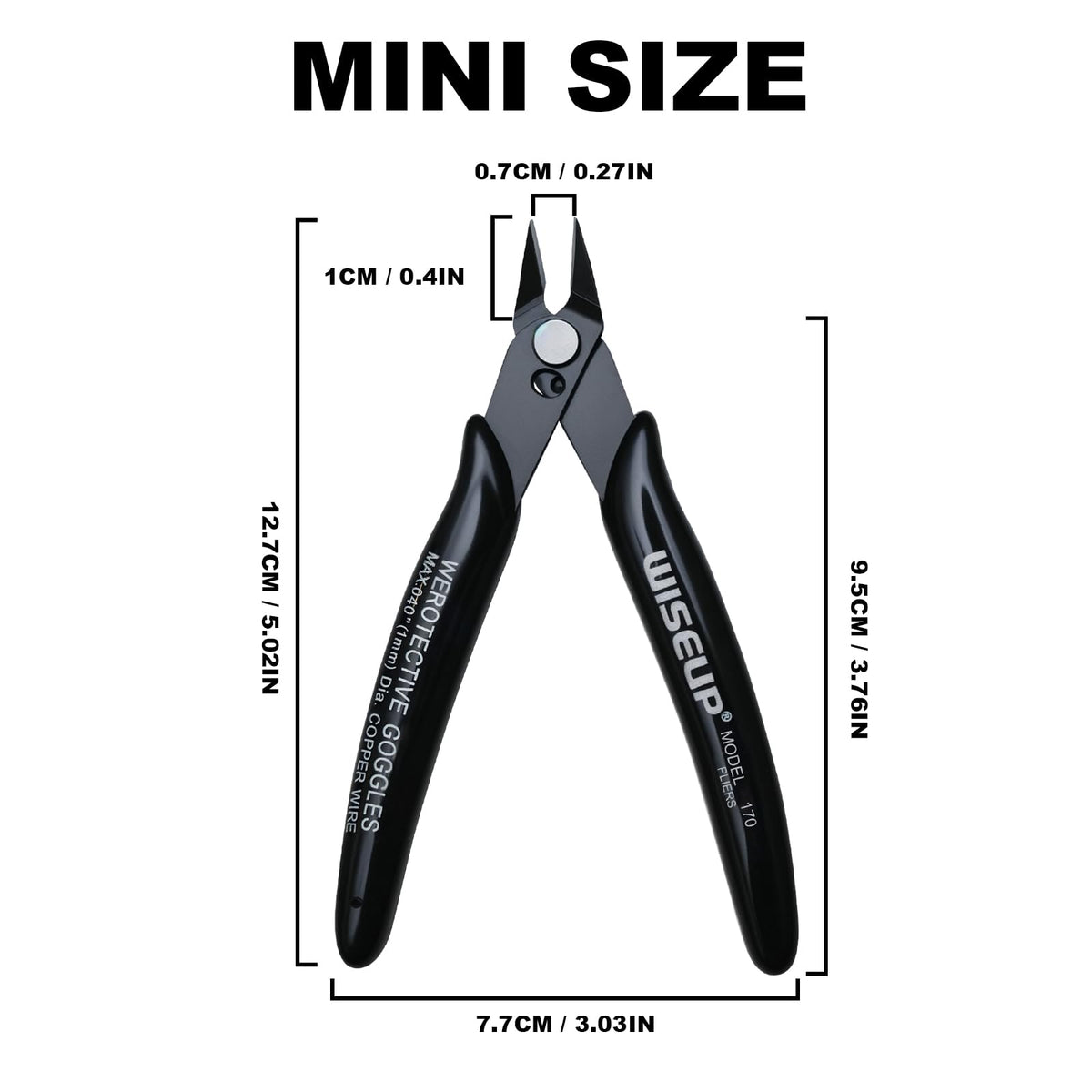 LinkMejor 5pcs Piccoli Taglierini per Cavi, 170 Micro Taglierina a Flusso Laterale per Cinture Zip