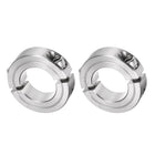 2pcs Double Split Clamp-On Shaft Collar for 1" Shaft, Two-Piece Clamping Collar, 1-3/4" OD, 1/2" Width, 304 Stainless Steel Axle Collar Clamp, Set Screw Style