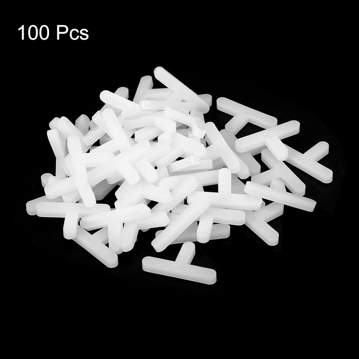100Pcs Seinän ja Lattian Laatta Muovinen T-kirjain Asettimet Laatatöörit 4mm 5/32" Laatat Asettimet Keramiikkalaatan Asennukseen, Valkoinen