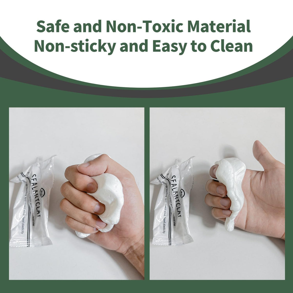 Waterproof Sealant Mastic,Pack of 8 White Seal Putty Waterproof Duct Seal Repair Sealing Clay, Quick Mending Mud for Drain Connection, Wall Hole, Air Conditioning Hole Seal Putty (8 Pack)