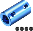6mm to 8mm Bore Rigid Coupling Set Screw L25XD14 Aluminum Alloy,Shaft Coupler Connector,Motor Accessories,Dark Blue,4pcs