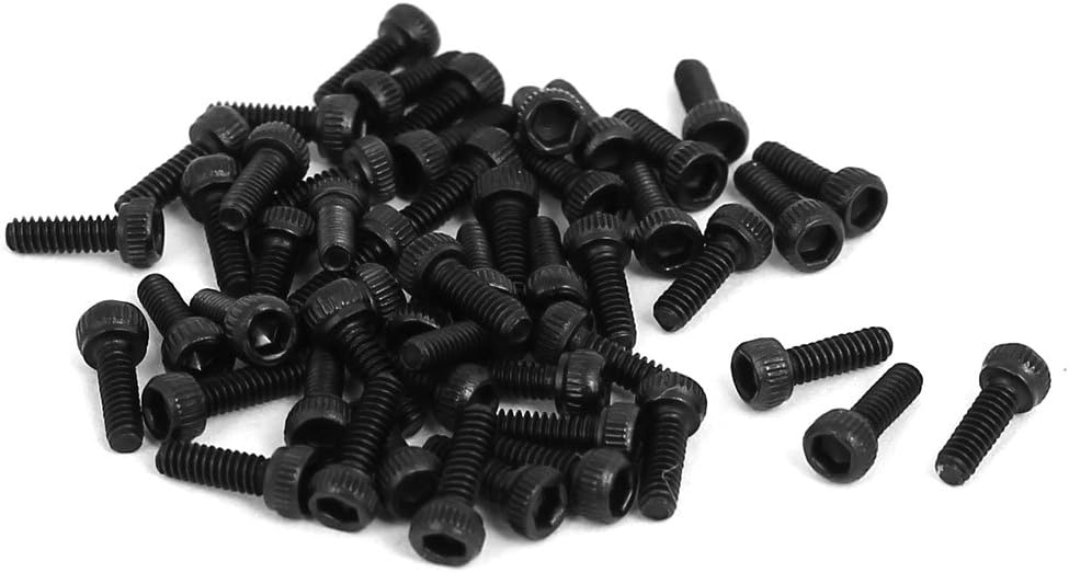 M1.6x5mm Metal Grade 10.9 Fully Thread Hex Socket Head Cap Screw Fastener 50pcs