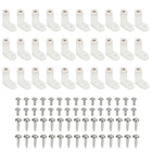80 Pcs Circuit Board L Shape Insulated PCB Spacer 20mm Standoffs Mounting Feet Supporting Height with Screws White