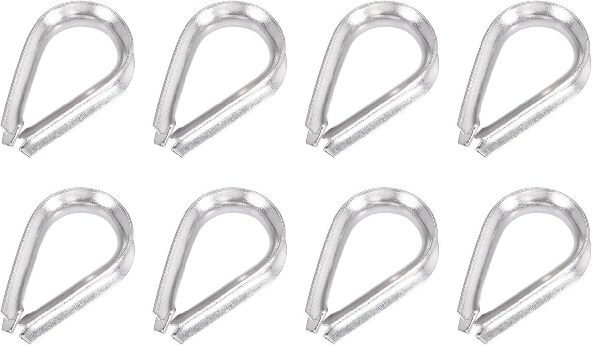 15Pcs Wire Rope Thimble, 3/16" M5 Stainless Steel Thimble for 3/16" Diameter Wire Rope, Marine Rigging, Boat, Fishing, Construction, Industrial Applications