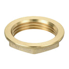 G1 Pipe Fitting Hex Flange Lock Nut Locknut Female Threaded Fastening Thin Nut for Plumbing, Brass 1Pcs