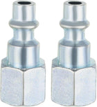 High-Flow Plug, Quick Coupler Air M Type Fitting Quick-Connect Fitting, 1/4-Inch NPT Female Plug 2pcs